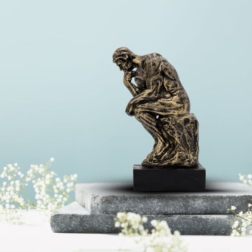 Thinking Man on Stone Showpiece for Office, Home and Living Room Decor