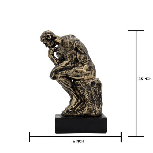 Thinking Man on Stone Showpiece for Office, Home and Living Room Decor