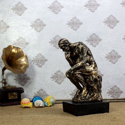 Thinking Man on Stone Showpiece for Office, Home and Living Room Decor