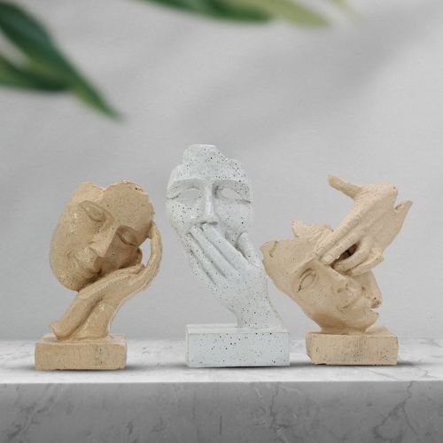 Human face with Hand on Mouth Showpiece for Home Decor