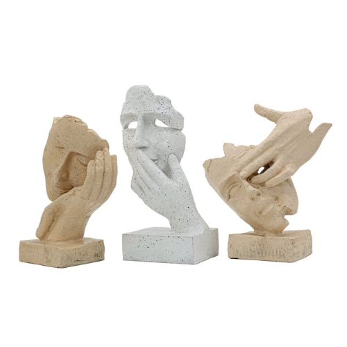 Human face with Hand on Mouth Showpiece for Home Decor