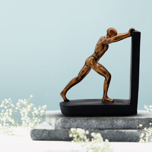 Push Man Showpiece for Home Decor Gift Items Living Room