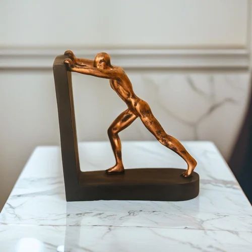 Push Man Showpiece for Home Decor Gift Items Living Room