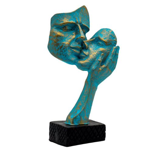 Artistic Elegant Kissing Couple Face Showpiece