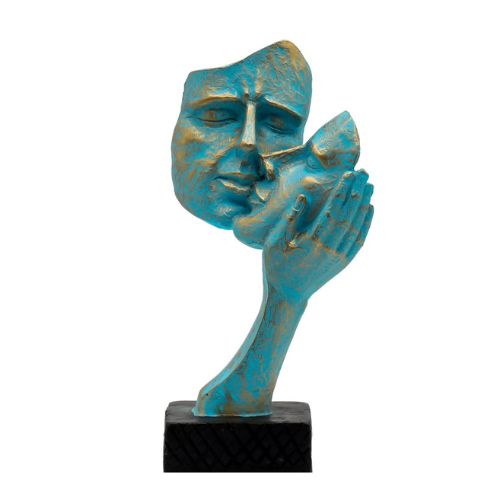 Artistic Elegant Kissing Couple Face Showpiece