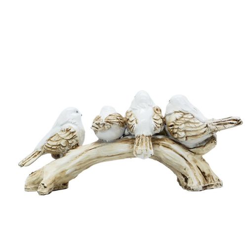 4 Birds Sitting On Tree Branch Figurine/Showpiece for Home Office Decor