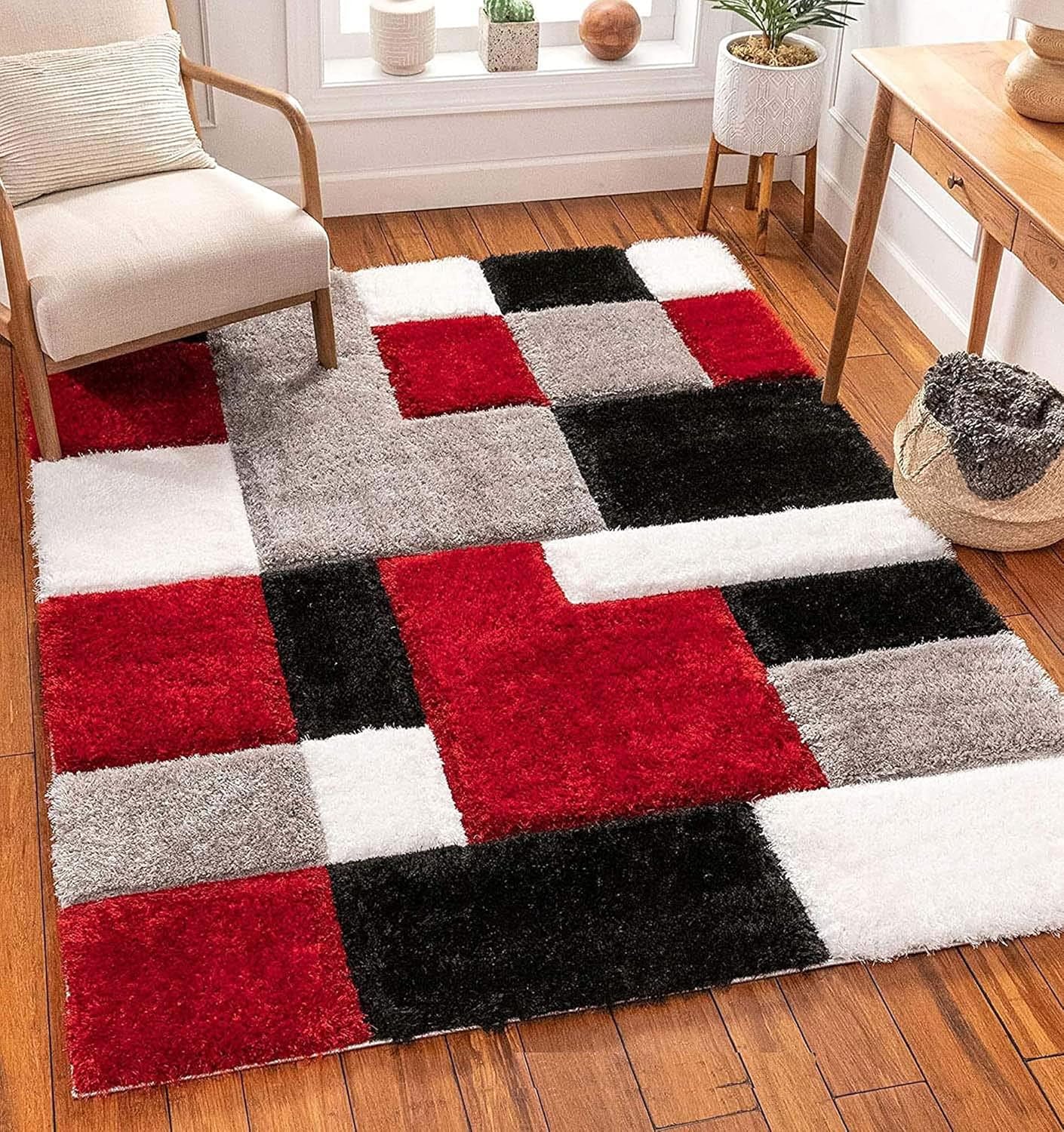 Vibrant Prism Harmony Geometric Rug - Nestern