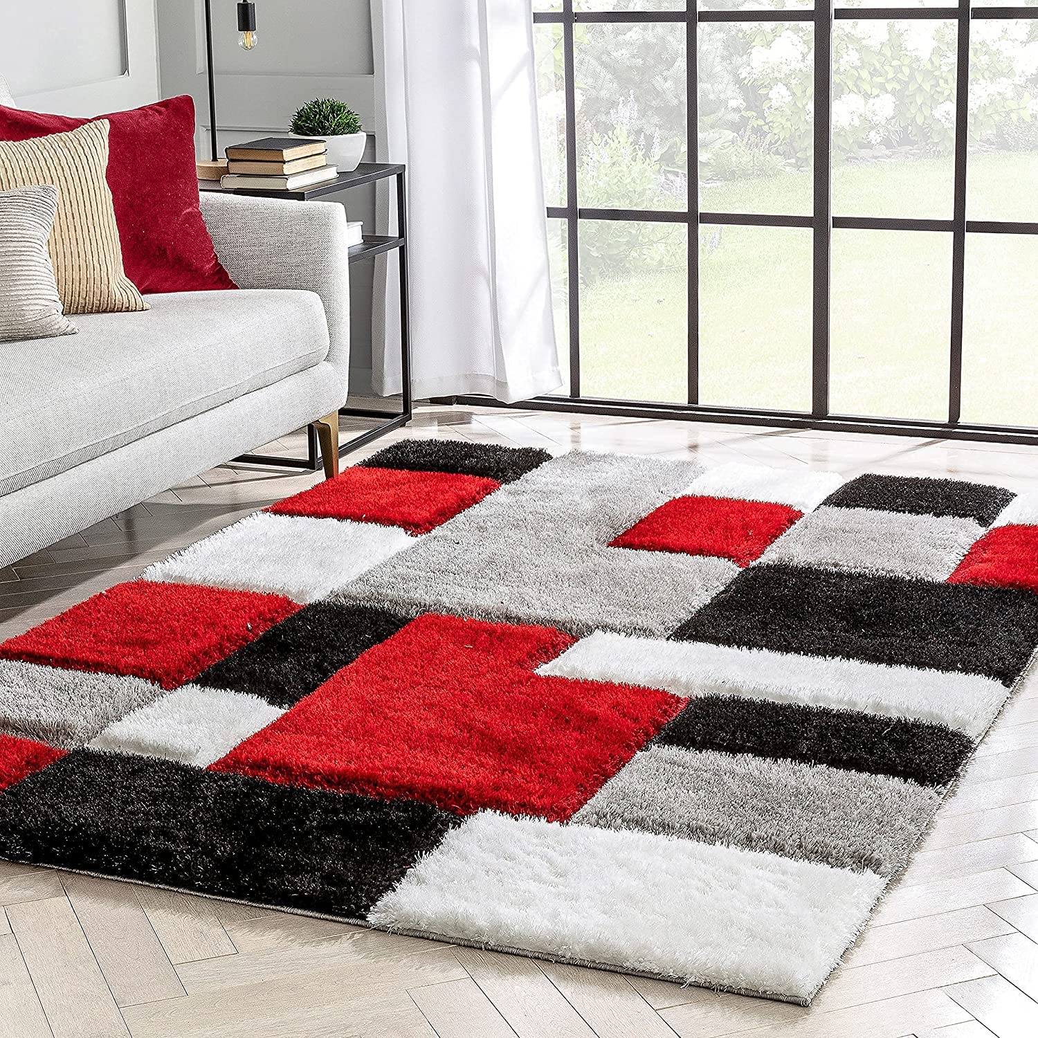 Vibrant Prism Harmony Geometric Rug - Nestern