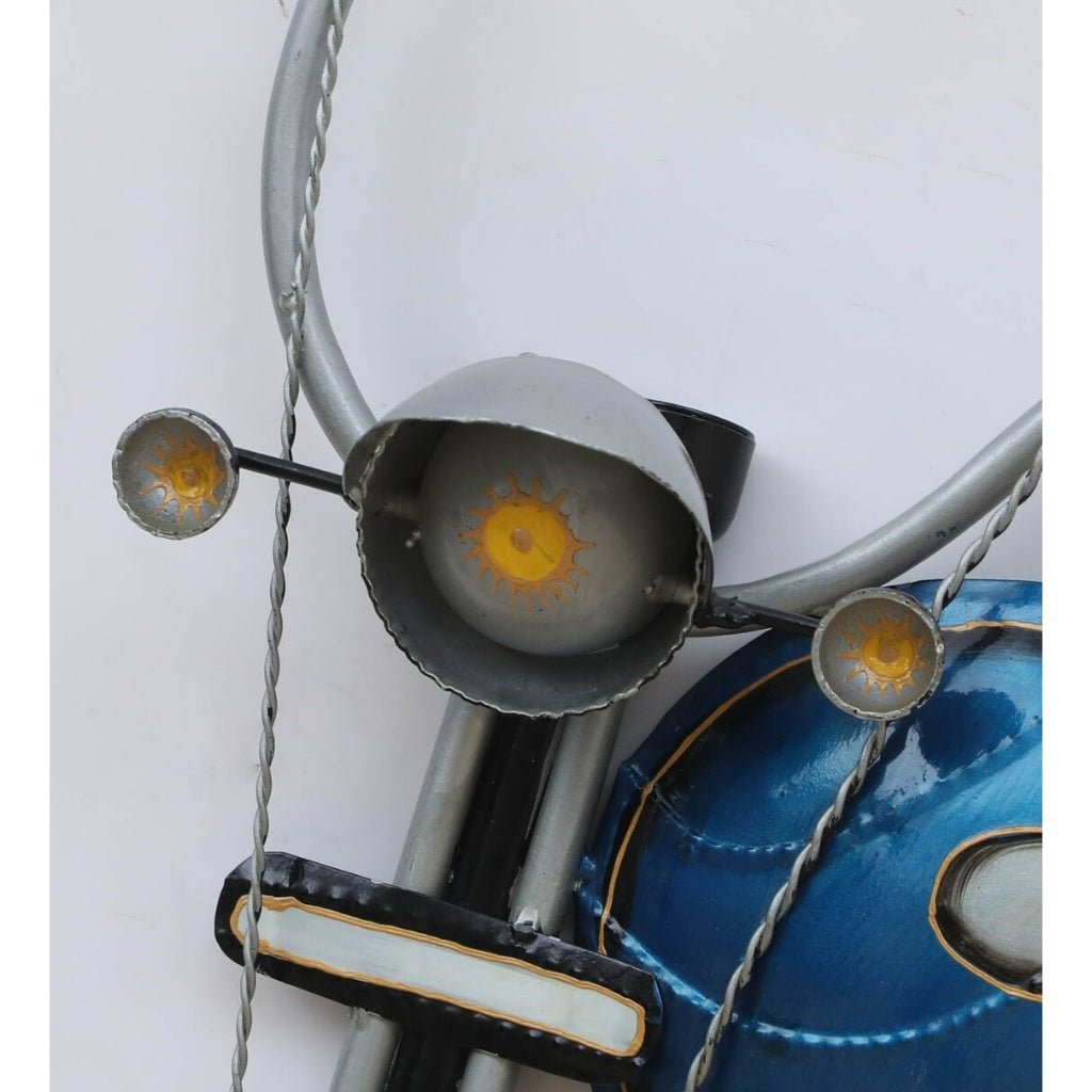 Vintage Motorcycle Wall Clock – Retro Metal Art Timepiece for Home Décor - Nestern