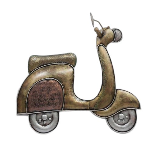 Vintage Vespa Scooter Metal Wall Art – Retro Industrial Decor Piece - Nestern