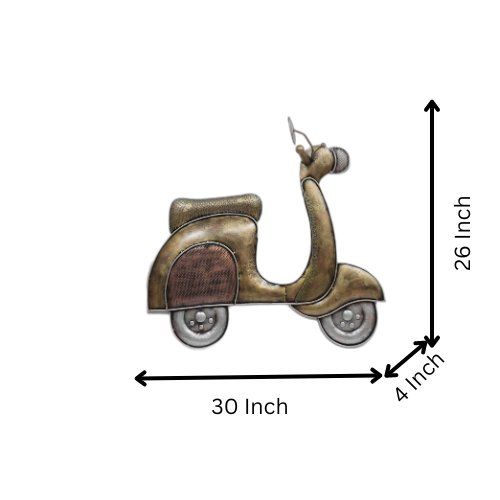 Vintage Vespa Scooter Metal Wall Art – Retro Industrial Decor Piece - Nestern