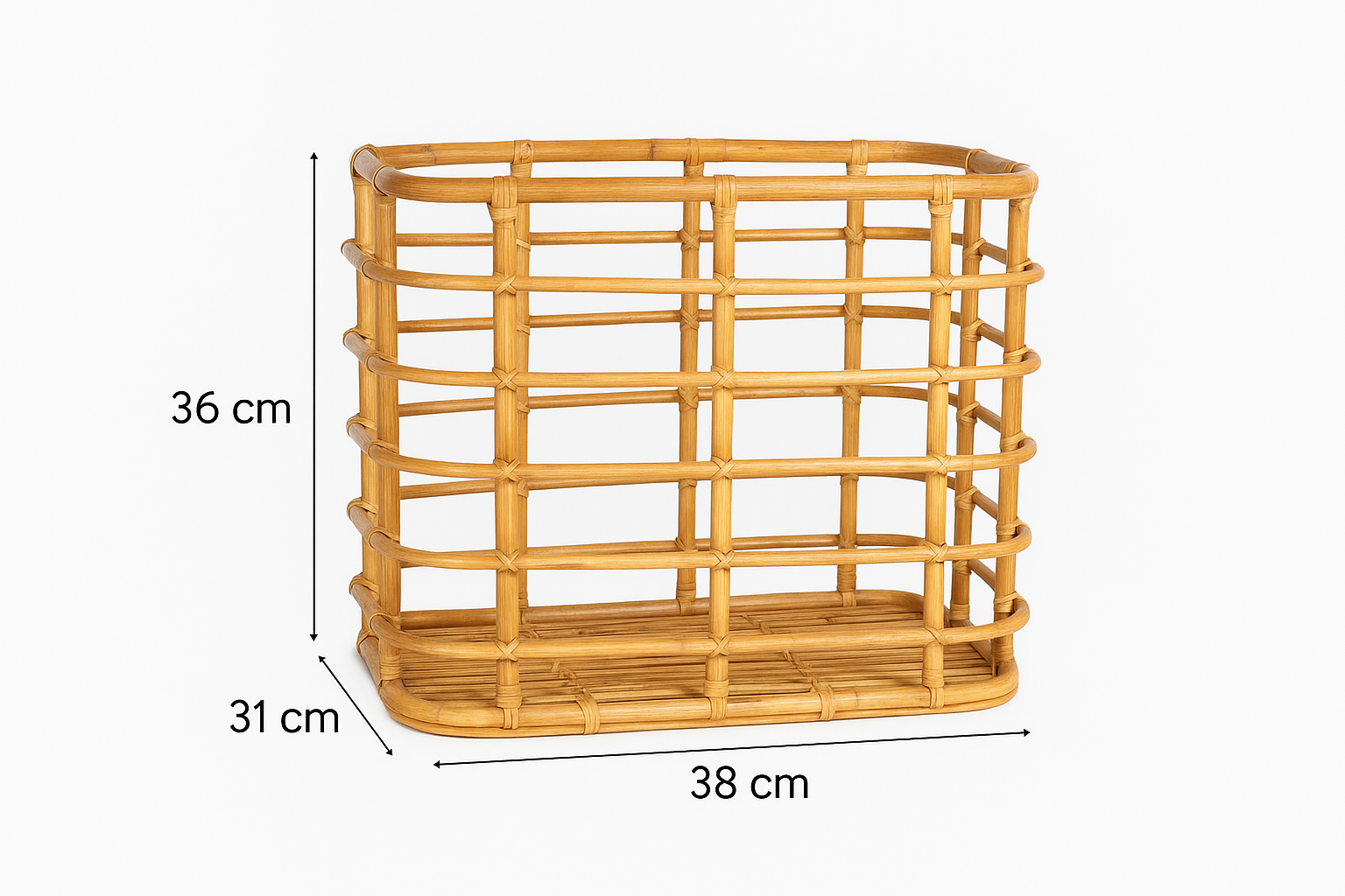 Eco-Friendly Handcrafted Rattan Storage Basket for Home Organization